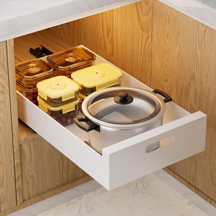 XIVADA Keukenkast organizer - Schuiflade  - Aluminium - 30 cm - Wit (5)