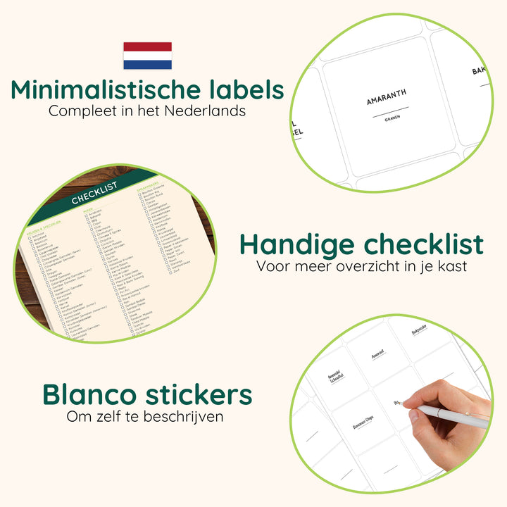 XIVADA Keukenlabels - Kruiden labels - Nederlands - Wit (1)