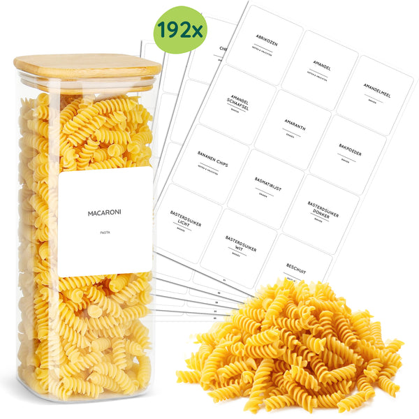 XIVADA Keukenlabels - Kruiden labels - Nederlands - Wit