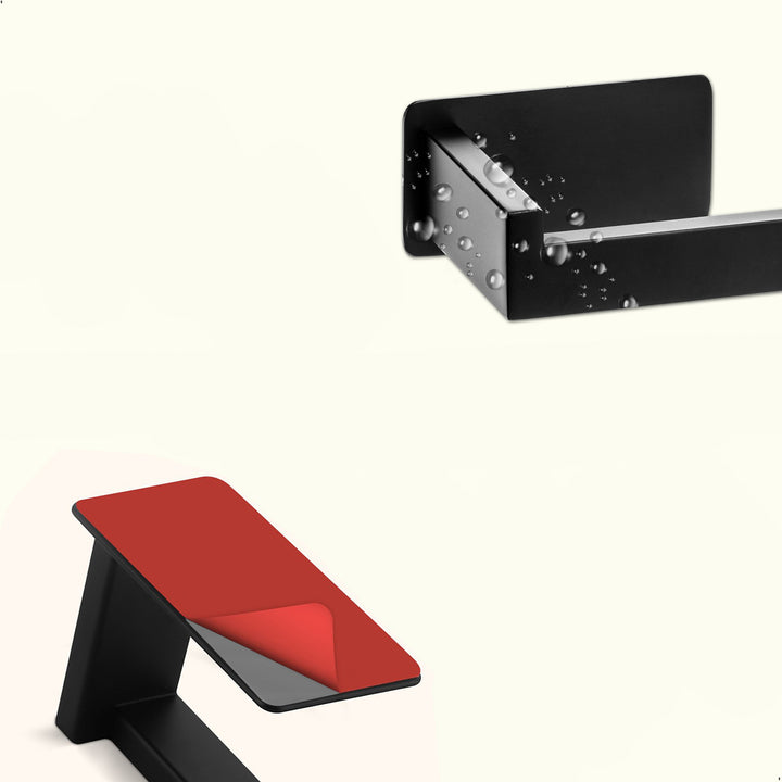 XIVADA Keukenrolhouder Mona - Zonder Boren - Plakstrip - Rvs - Zwart (6)