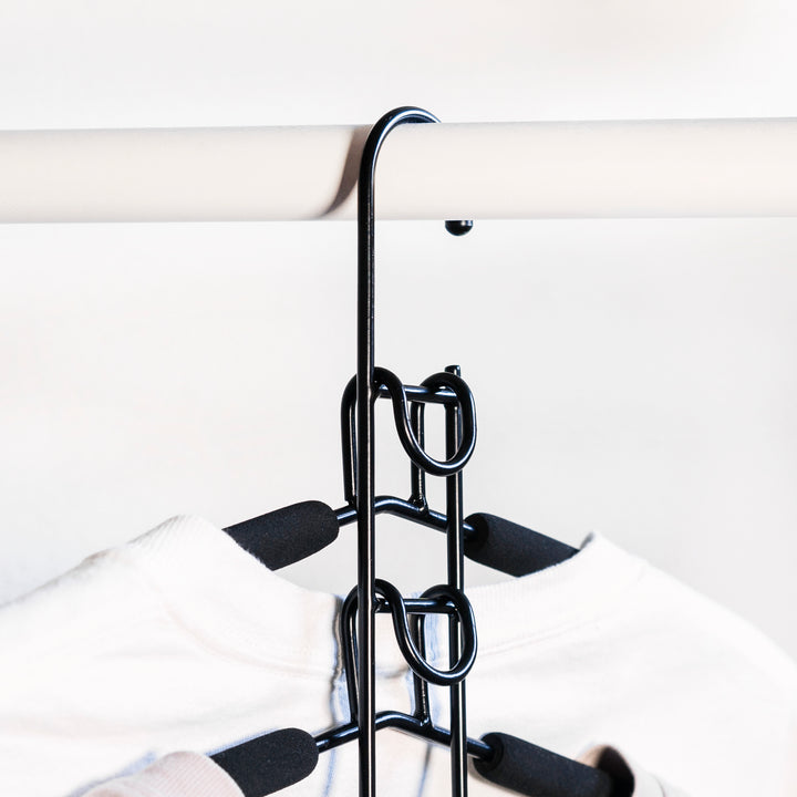 QUVIO Kledinghanger 5-in-1 - Zwart (5)