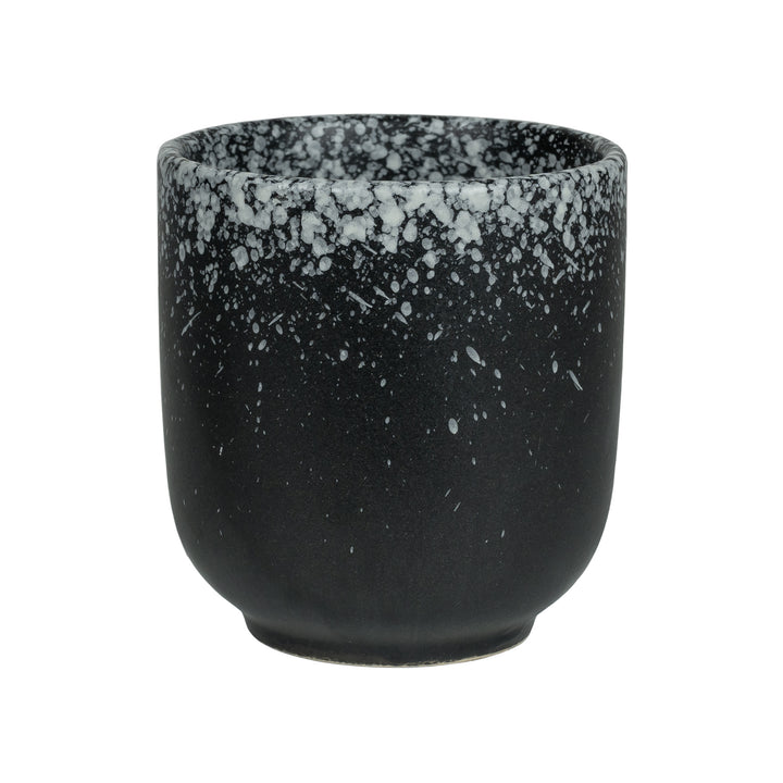 Krumble Koffie mok - 200 ml - Keramiek - Zwart met witte spetters