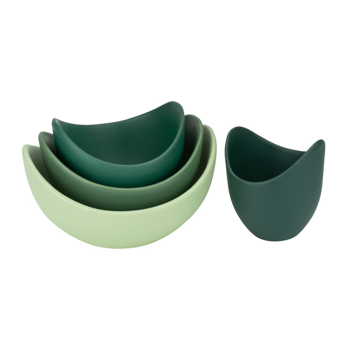 Krumble Kommenset - set van 4 - Keramiek - Groen (1)