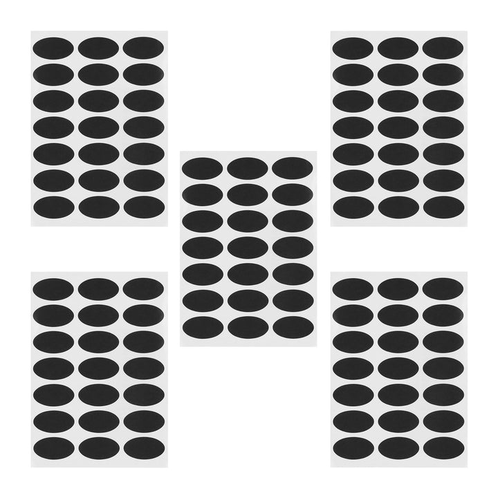 QUVIO Krijtstickers ovaal - set van 105 stickers - Zwart (2)
