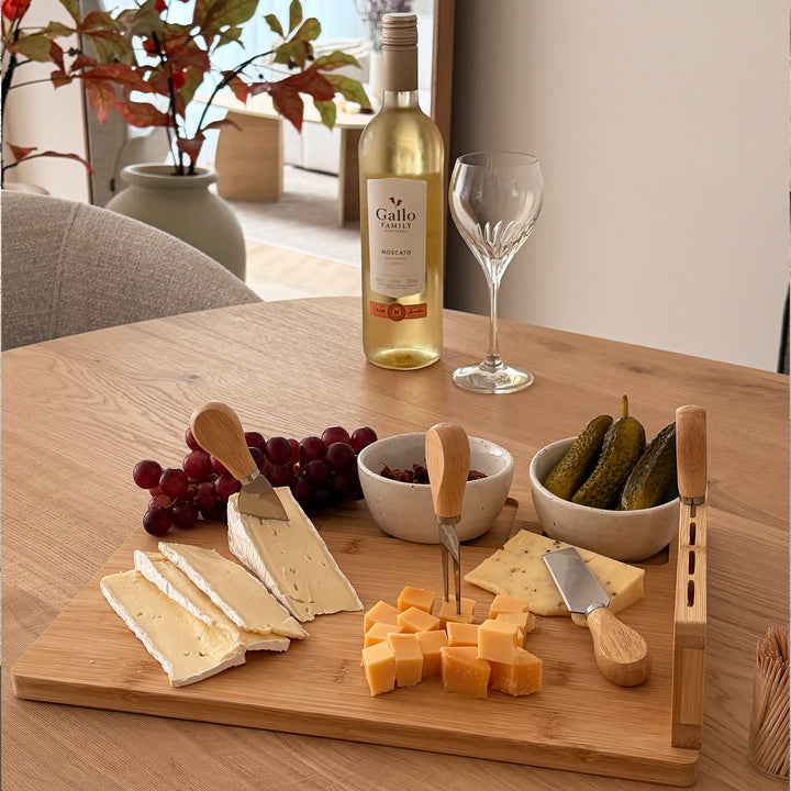 Krumble Kaasplank inclusief messenset - Bamboe (3)