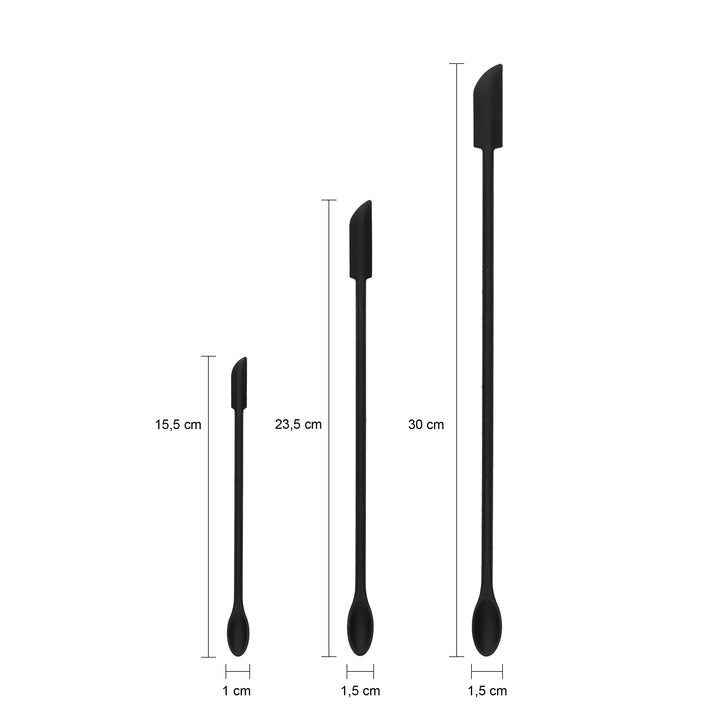 Krumble Flessenlikker set van 3 - Siliconen - Zwart (1)