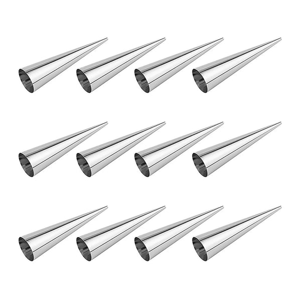 Krumble Hoorn mallen - 12 cm - RVS - Zilver - Set van 12