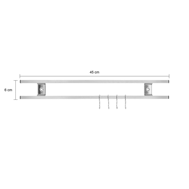 Krumble Messenstrip magneet met haken - RVS (1)