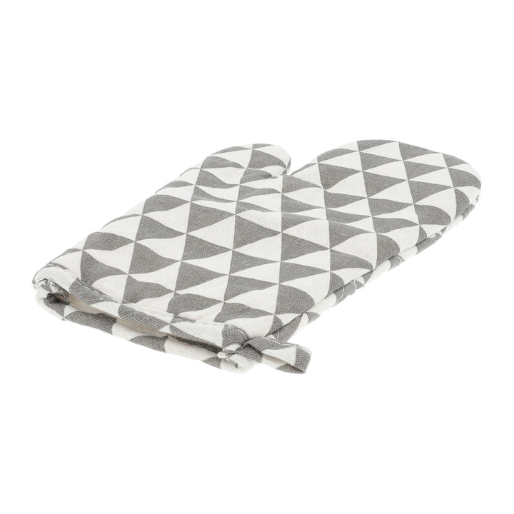 Krumble Ovenwant Driehoek patroon - Katoen - Grijs/wit (2)