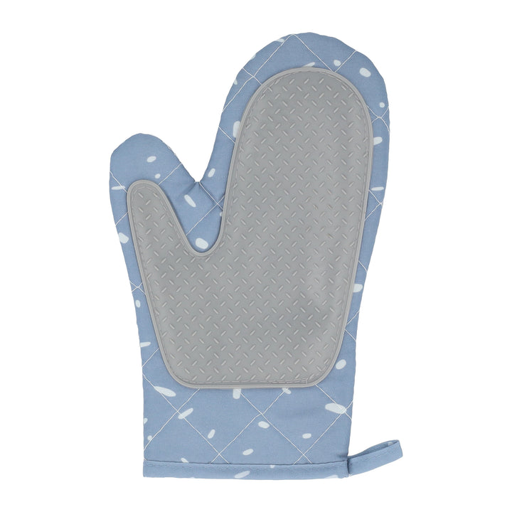 Krumble Ovenwanten - 27 x 15 cm - Katoen + silicoon - Blauw - 1 paar (3)