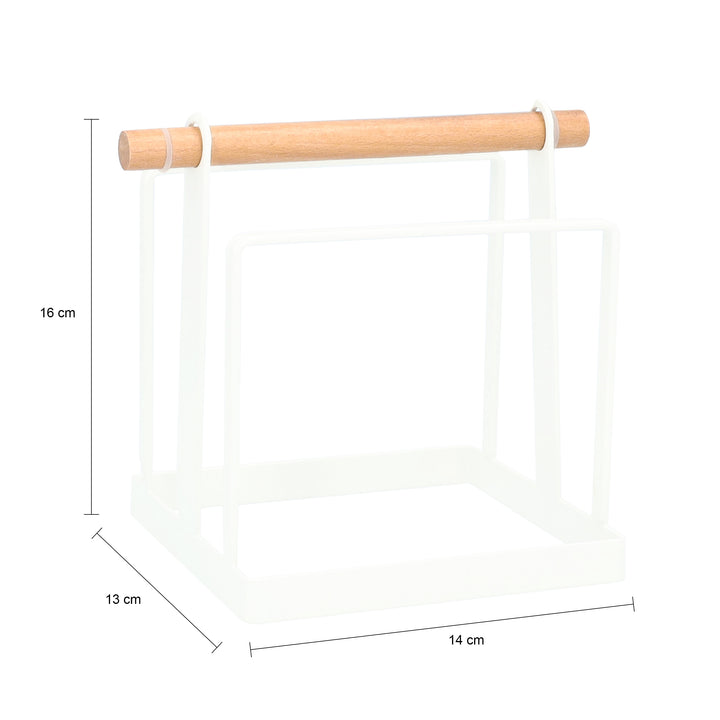 QUVIO Houder voor snijplanken - Metaal - Wit (1)