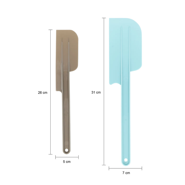 Krumble Spatel set van 3 - Plastic - Grijs + Blauw (1)