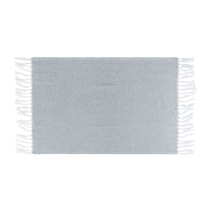 Krumble Theedoek met franjes - 38 x 62 cm - Katoen - Grijs - set van 2 (3)