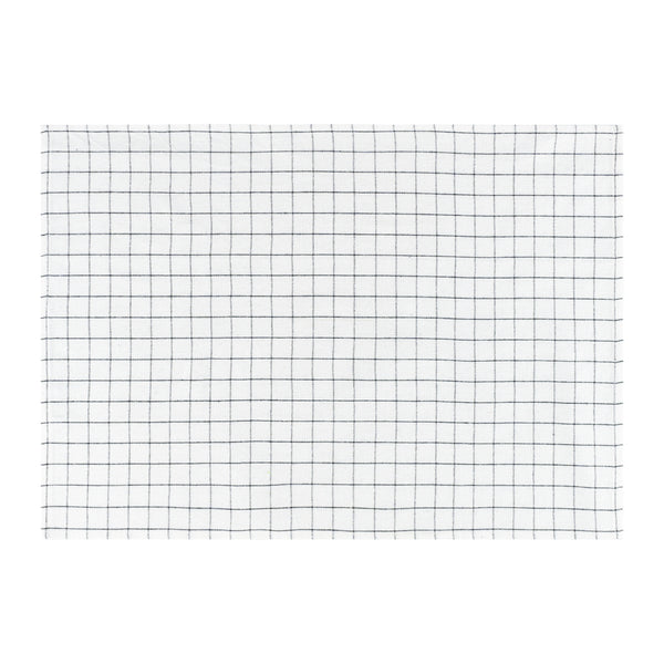 Krumble Theedoek met ruitpatroon klein - 40 x 60 cm - Katoen - Wit