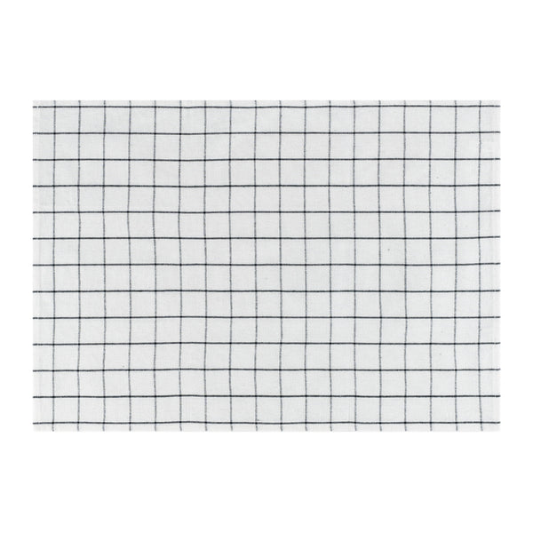 Krumble Theedoek met ruitpatroon groot- 40 x 60 cm - Katoen - Wit
