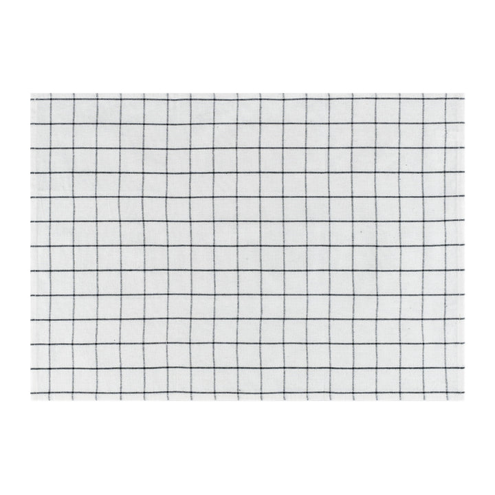 Krumble Theedoek met ruitpatroon groot- 40 x 60 cm - Katoen - Wit