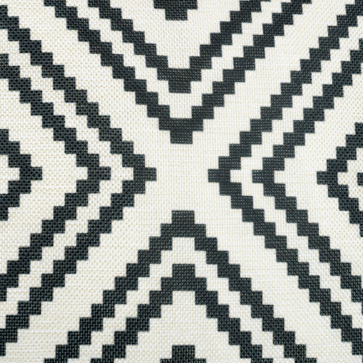 QUVIO Kussenhoes met ruit patronen, 45 x 45cm - Zwart / beige (3)