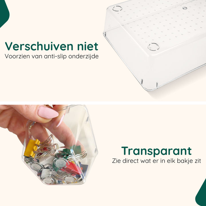 XIVADA Lade Organizer Ecca - Lade Verdeler - Pet - 25 stuks (1)