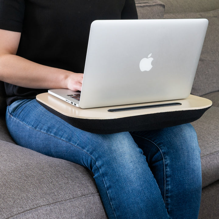 QUVIO Laptop schootkussen lichte houtlook (7)