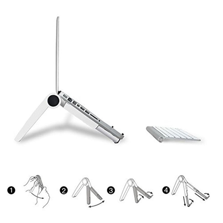QUVIO Opvouwbare laptop- en tabletstandaard wit (1)