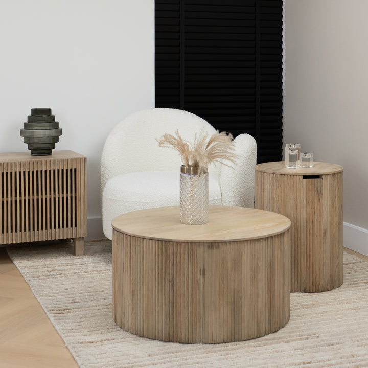 Lewis & Loft Bijzettafel Lonne - FSC® mangohout – Rond ⌀40 – Naturel (6)