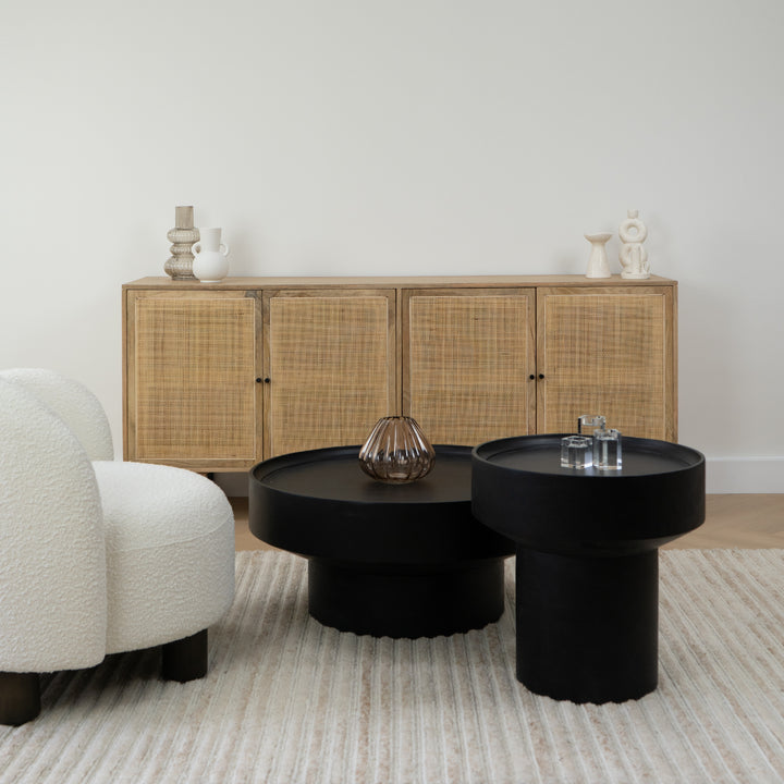 Lewis & Loft Bijzettafel Luus - FSC® mangohout - Rond ⌀50 - Zwart (6)