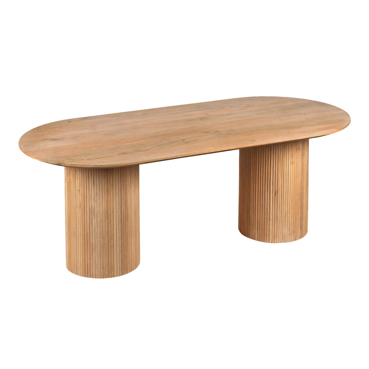 Lewis & Loft Eettafel Lynn – Ovaal – 200x90 cm – Mangohout – Naturel