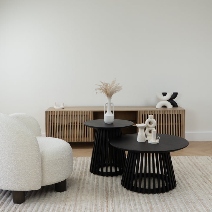 Lewis & Loft Bijzettafel Levi - FSC® mangohout - Rond ⌀50 - Zwart (6)