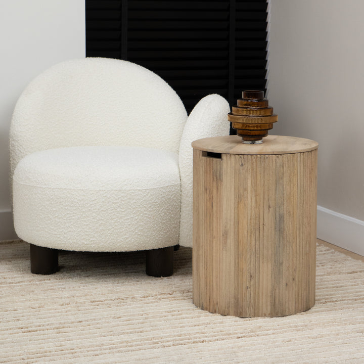 Lewis & Loft Bijzettafel Lonne - FSC® mangohout – Rond ⌀40 – Naturel (5)