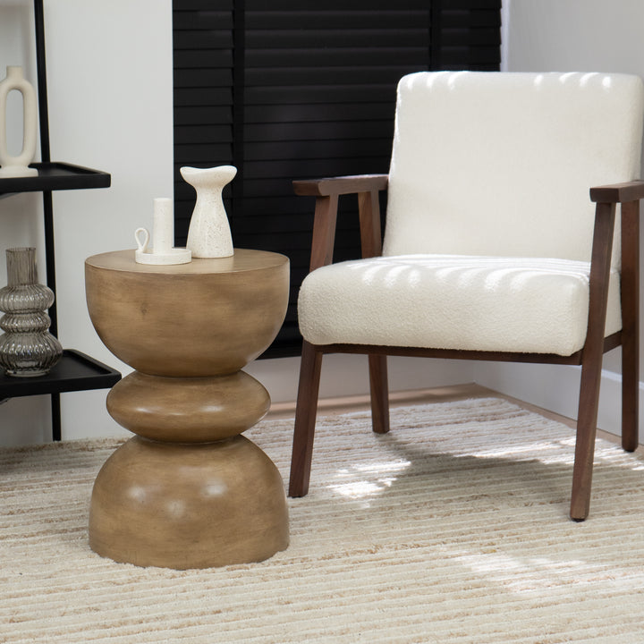 Lewis & Loft Bijzettafel Luis - FSC® mangohout - Rond ⌀35 - Bruin (5)