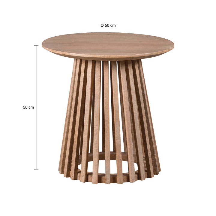 Lewis & Loft Bijzettafel Levi - FSC® mangohout - Rond ⌀50 - Naturel (1)