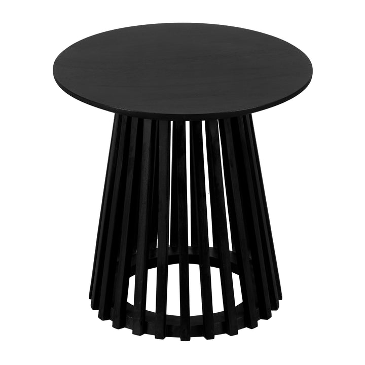 Lewis & Loft Bijzettafel Levi - FSC® mangohout - Rond ⌀50 - Zwart (2)