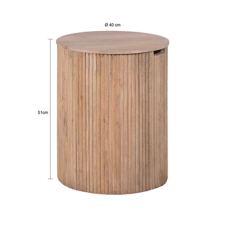 Lewis & Loft Bijzettafel Lonne - FSC® mangohout – Rond ⌀40 – Naturel (1)