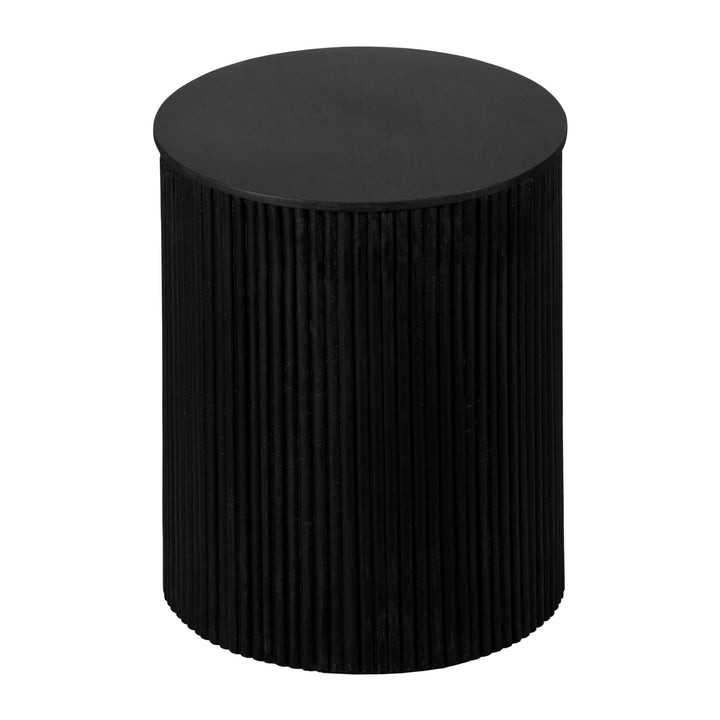 Lewis & Loft Bijzettafel Lonne - FSC® mangohout – Rond ⌀40 – Zwart (3)