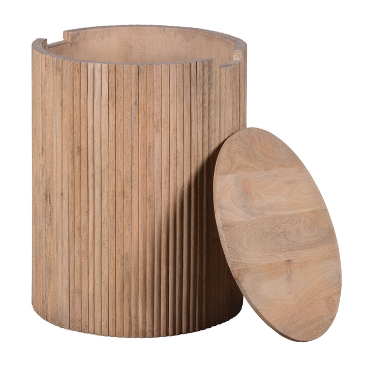Lewis & Loft Bijzettafel Lonne - FSC® mangohout – Rond ⌀40 – Naturel (2)