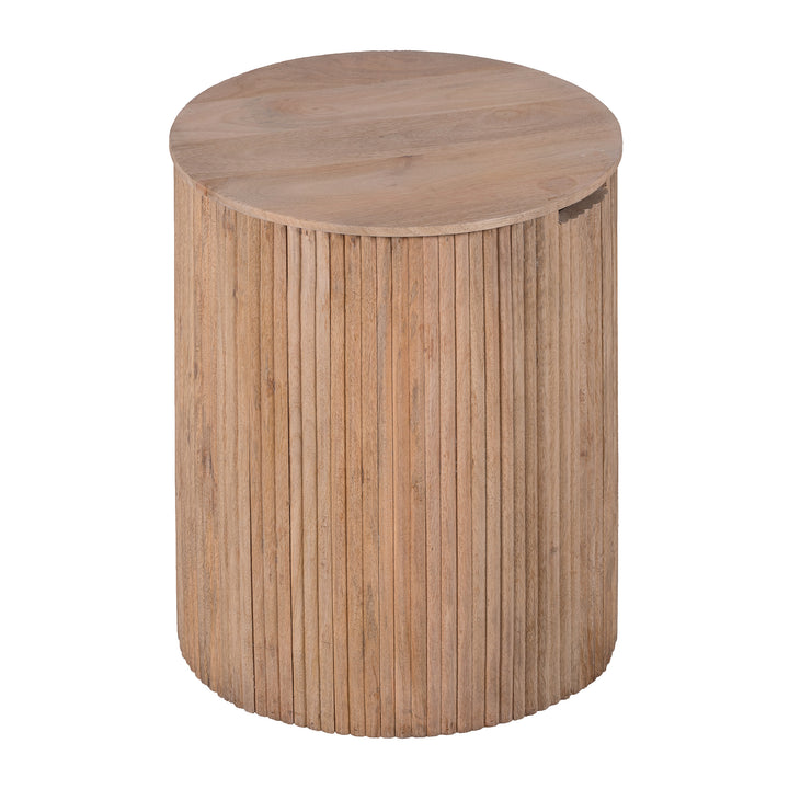 Lewis & Loft Bijzettafel Lonne - FSC® mangohout – Rond ⌀40 – Naturel (3)