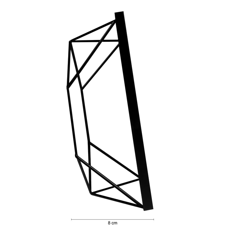 QUVIO Fotolijstje hexagon staal 17.5 x 23cm - Zwart (2)