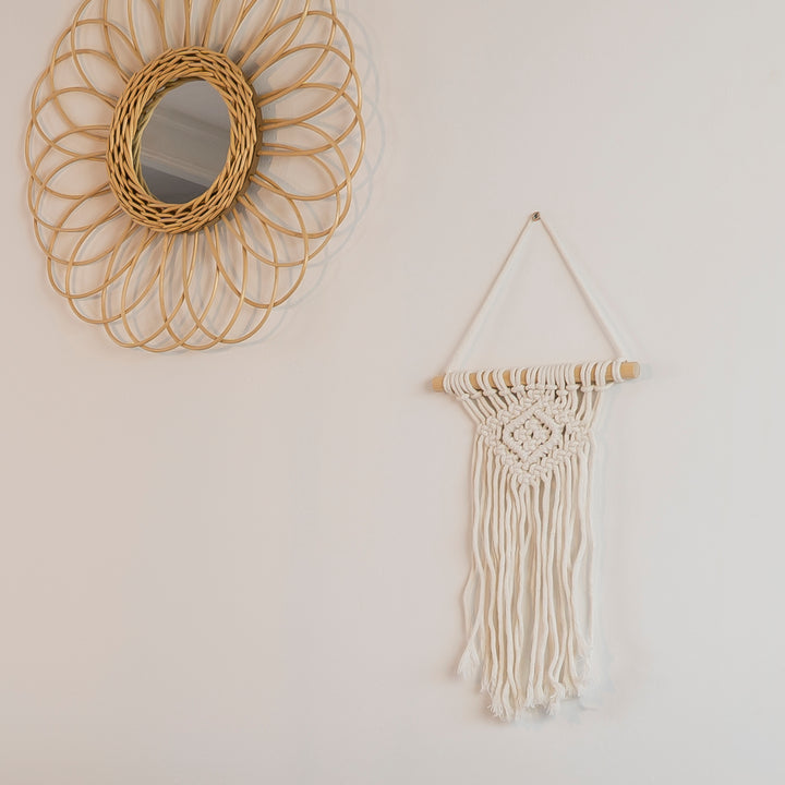 QUVIO Wandkleed macrame - Katoen - Beige (3)