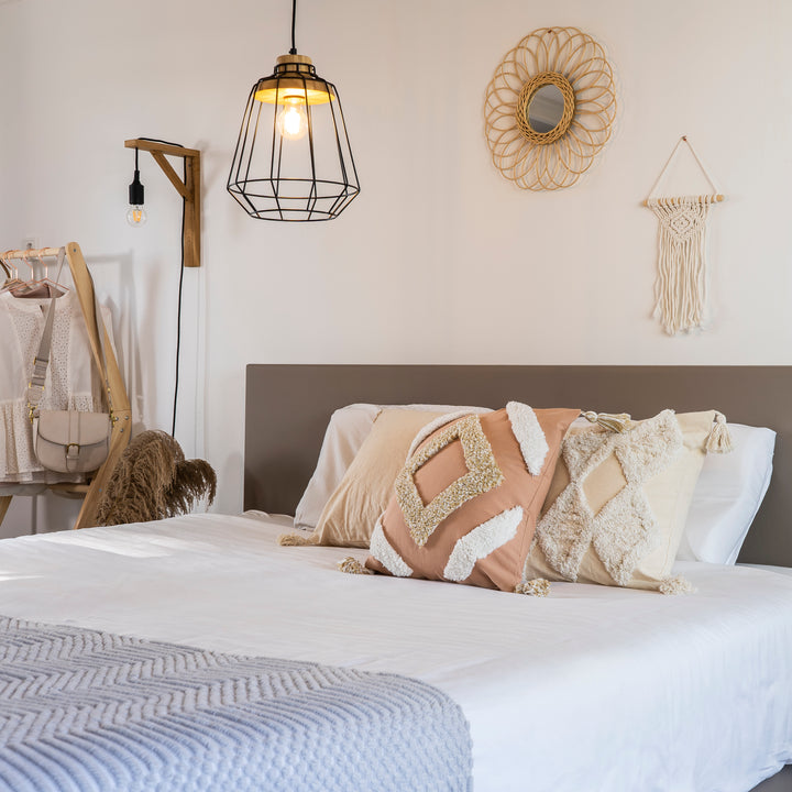QUVIO Wandkleed macrame - Katoen - Beige (2)