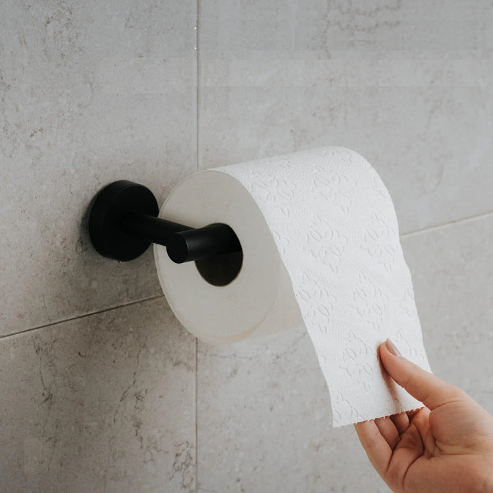XIVADA Toiletrolhouder Mano - Inclusief schroefset - Rvs - Zwart (7)