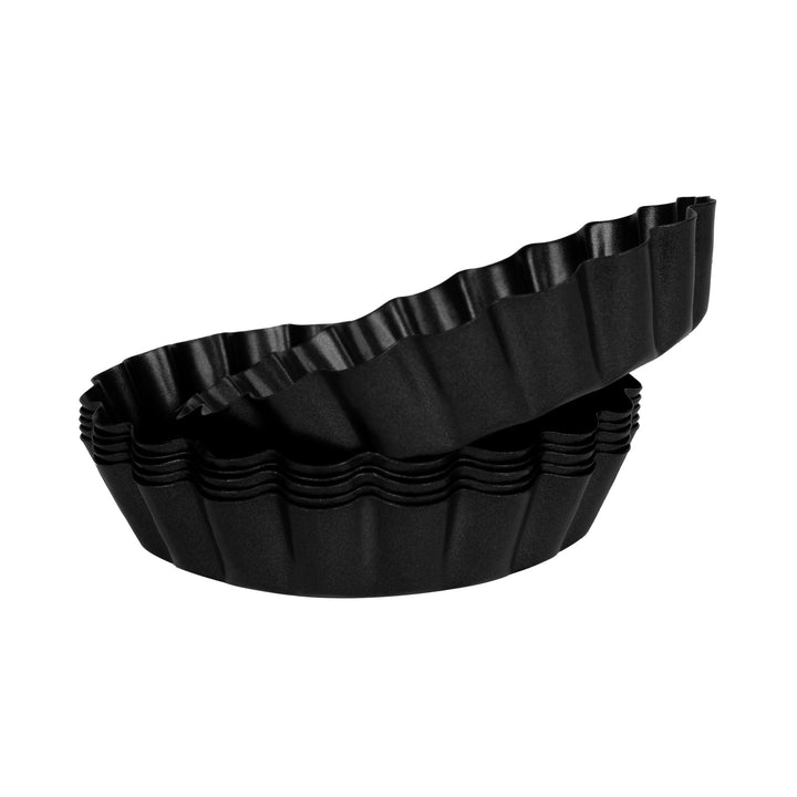Krumble Mini Quiche vormpjes - Metaal - Zwart - Set van 6 (2)