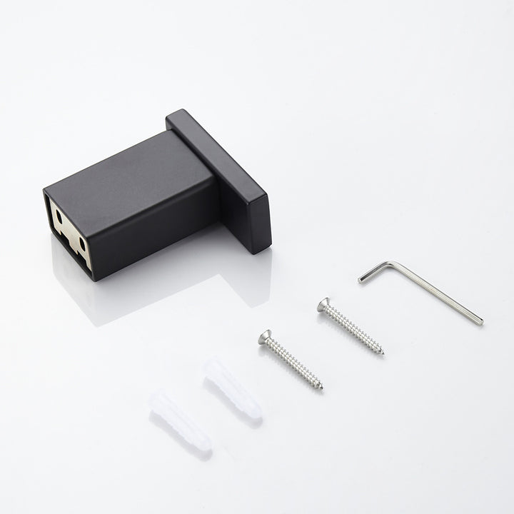 XIVADA Handdoekhaak Noto - Met schroefset - Rvs - Zwart - 1 stuk (2)