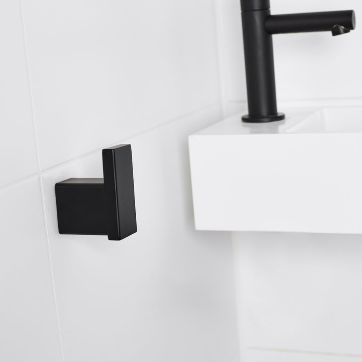 XIVADA Handdoekhaak Noto - Met schroefset - Rvs - Zwart - 1 stuk (3)