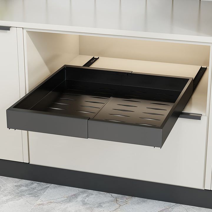 XIVADA Keukenorganizer - Schuiflade  - Aluminium - Verstelbaar - Zwart (6)