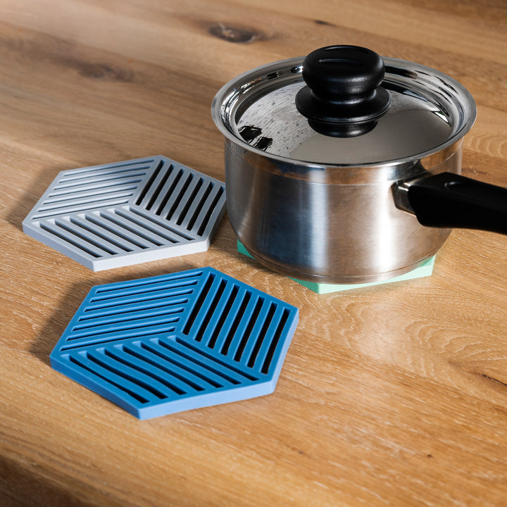 Krumble Pannenonderzetter Hexagon - Blauw (3)