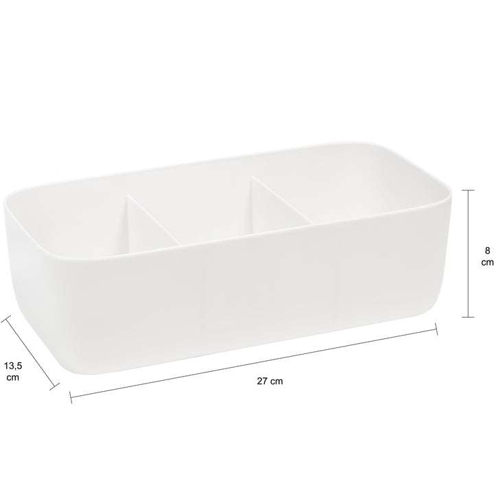 QUVIO Organizer met 3 vakken - Lichtgrijs (2)