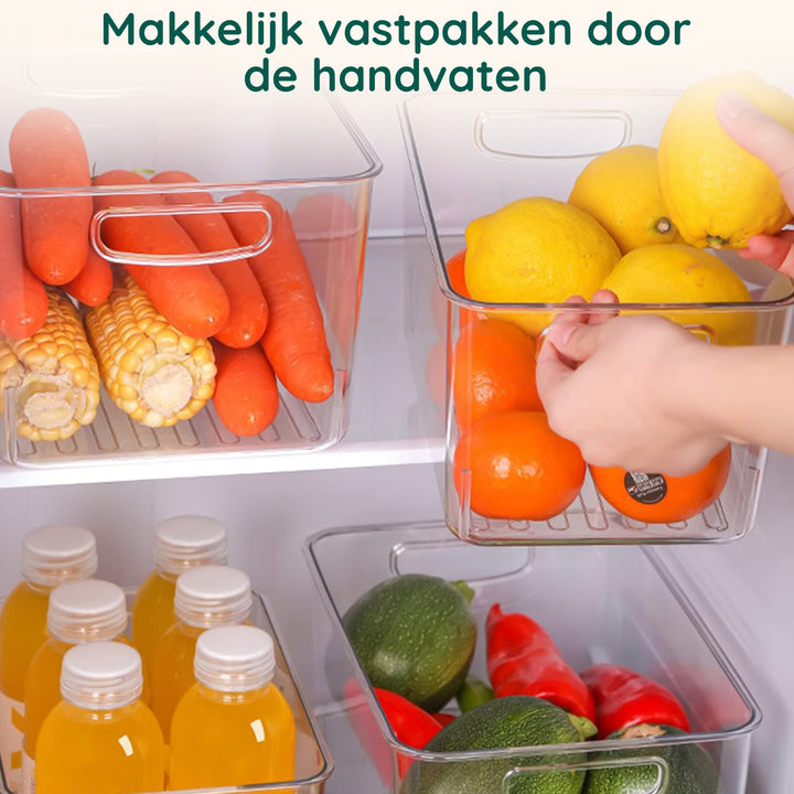 XIVADA Keukenkast Organizer Kato - XL - PET - Transparant - Set van 4 (5)