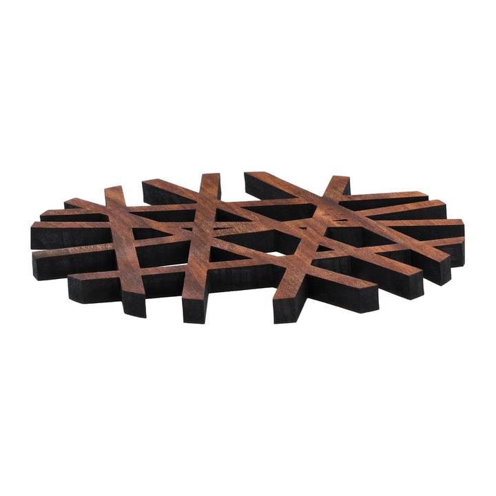Krumble Pannenonderzetter rond - Hout - Bruin (2)