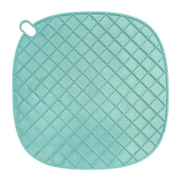 Krumble Pannenonderzetter met ruitpatroon - Silicoon - Lichtblauw