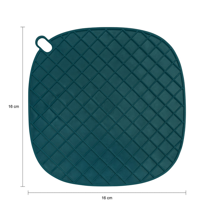 Krumble Pannenonderzetter met ruitpatroon - Silicoon - Donkerblauw (1)